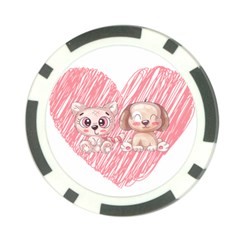 Paw Dog Pet Puppy Canine Cute Poker Chip Card Guard by Sarkoni