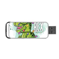 Dinosaur T-rex Dino Tyrannasaurus Portable Usb Flash (two Sides) by Sarkoni