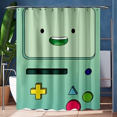 Adventure Time Bmo Beemo Green Shower Curtain 60  X 72  (medium)  by Bedest