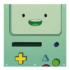 Adventure Time Bmo Beemo Green Banner And Sign 4  X 4  by Bedest