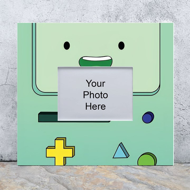 Adventure Time Bmo Beemo Green White Wall Photo Frame 5  x 7 