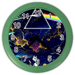 Trippy Kit Rick And Morty Galaxy Pink Floyd Color Wall Clock by Bedest