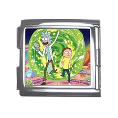 Rick And Morty Adventure Time Cartoon Mega Link Italian Charm (18mm) by Bedest