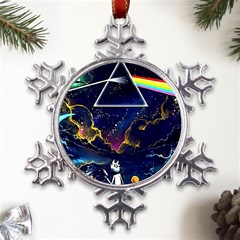 Trippy Kit Rick And Morty Galaxy Pink Floyd Metal Large Snowflake Ornament by Bedest