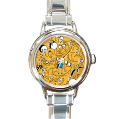 Adventure Time Finn Jake Cartoon Round Italian Charm Watch by Bedest