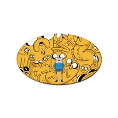 Adventure Time Finn Jake Cartoon Sticker (oval) by Bedest