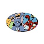 Graffiti Monster Street Theme Sticker Oval (100 pack) Front