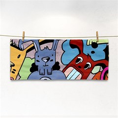 Graffiti Monster Street Theme Hand Towel by Bedest