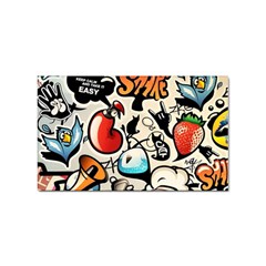 Comical Words Animals Comic Omics Crazy Graffiti Sticker (rectangular) by Bedest