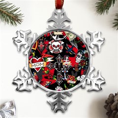 Graffiti Tatoo Skate Art Boom Metal Small Snowflake Ornament by Bedest