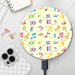 Seamless Pattern Musical Note Doodle Symbol Wireless Fast Charger(white) by Hannah976