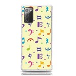 Seamless Pattern Musical Note Doodle Symbol Samsung Galaxy Note 20 TPU UV Case Front