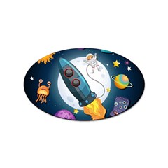 Spaceship Astronaut Space Sticker Oval (100 Pack) by Hannah976