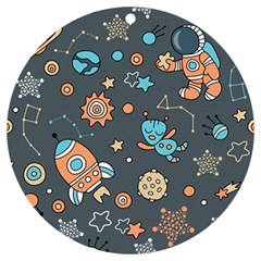 Space Seamless Pattern Art Uv Print Acrylic Ornament Round by Hannah976