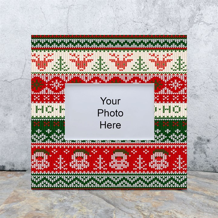 Ugly Sweater Merry Christmas  White Box Photo Frame 4  x 6 