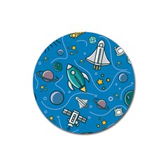 About Space Seamless Pattern Magnet 3  (round) by Hannah976