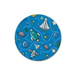 About Space Seamless Pattern Magnet 3  (Round) Front