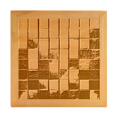 Golden Mosaic Tiles  Wood Photo Frame Cube by essentialimage