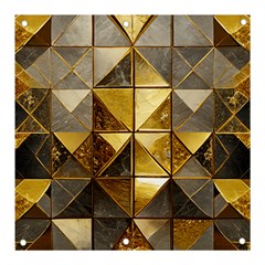 Golden Mosaic Tiles  Banner And Sign 3  X 3  by essentialimage365