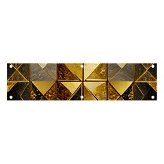 Golden Mosaic Tiles  Banner And Sign 4  X 1  by essentialimage365