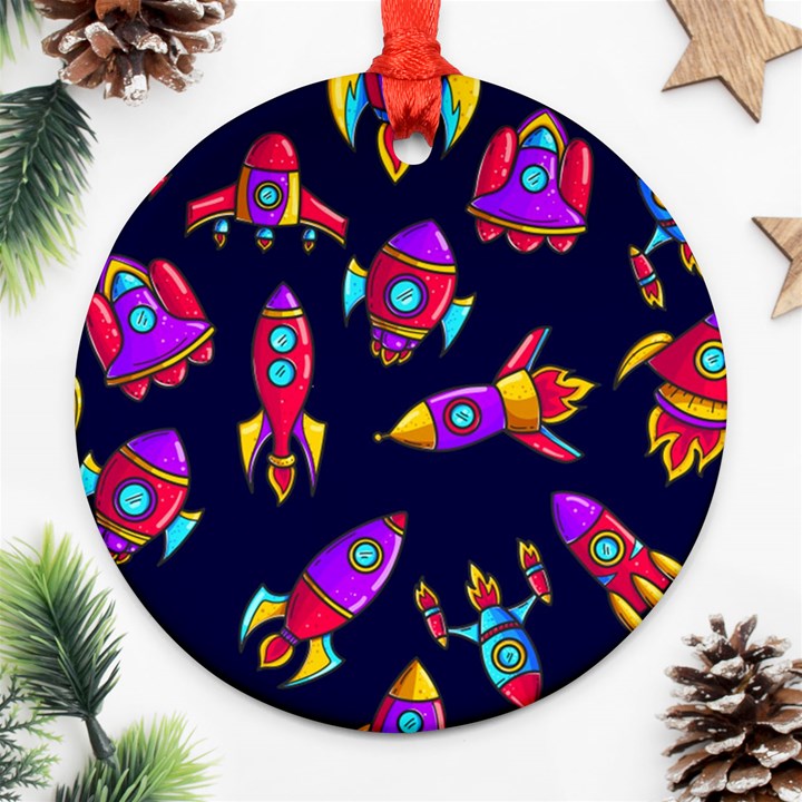 Space Patterns Round Ornament (Two Sides)