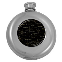 Abstract Math Pattern Round Hip Flask (5 Oz) by Hannah976