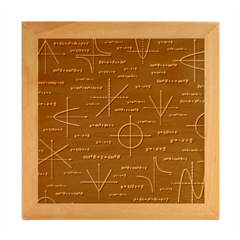 Abstract Math Pattern Wood Photo Frame Cube by Hannah976