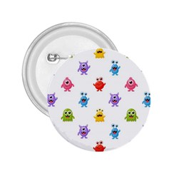 Seamless Pattern Cute Funny Monster Cartoon Isolated White Background 2 25  Buttons by Hannah976