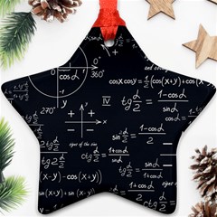 Mathematical Seamless Pattern With Geometric Shapes Formulas Star Ornament (two Sides) by Hannah976