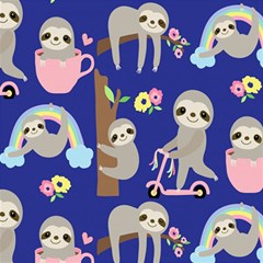 Hand Drawn Cute Sloth Pattern Background Play Mat (rectangle) by Hannah976