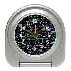 Math Linear Mathematics Education Circle Background Travel Alarm Clock by Hannah976