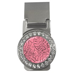 Pink Monstera Money Clips (cz)  by ConteMonfrey