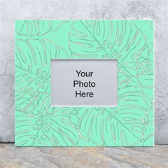 Ocean Monstera White Wall Photo Frame 5  X 7  by ConteMonfrey