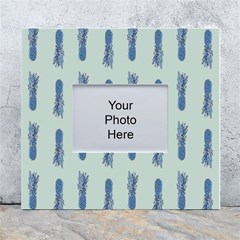 Blue King Pineapple  White Wall Photo Frame 5  X 7  by ConteMonfrey