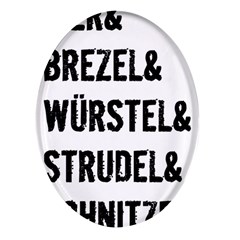 Its A German Thing Bier Brezel Wurstel Strudel Schnitzel Oval Glass Fridge Magnet (4 Pack) by ConteMonfrey