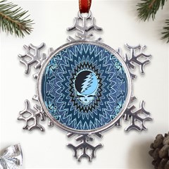 Grateful Dead Butterfly Pattern Metal Large Snowflake Ornament by Bedest