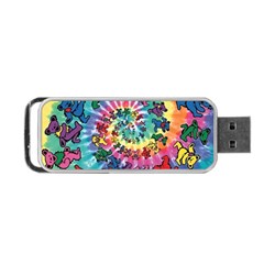 Grateful Dead Bears Tie Dye Vibrant Spiral Portable Usb Flash (two Sides) by Bedest