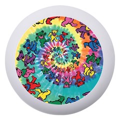 Grateful Dead Bears Tie Dye Vibrant Spiral Dento Box With Mirror by Bedest