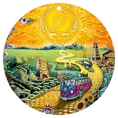 Grateful Dead Golden Road Uv Print Acrylic Ornament Round by Bedest