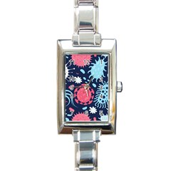 Seamless Pattern Microbes Virus Vector Illustration Rectangle Italian Charm Watch by Ravend