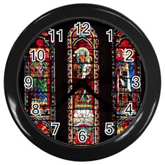 Photos Chartres Notre Dame Wall Clock (black) by Bedest