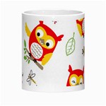 Seamless Pattern Vector Owl Cartoon With Bugs Morph Mug Center