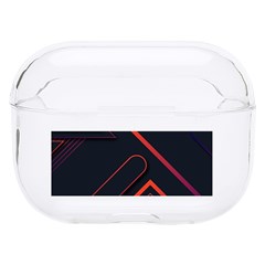 Gradient Geometric Shapes Dark Background Design Hard Pc Airpods Pro Case by Apen