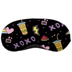 Cute Girl Things Seamless Background Sleep Mask Front