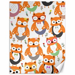 Cute Colorful Owl Cartoon Seamless Pattern Canvas 18  X 24  by Apen