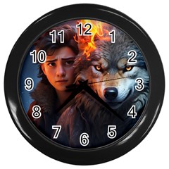 Be Fearless Wall Clock (black) by Saikumar