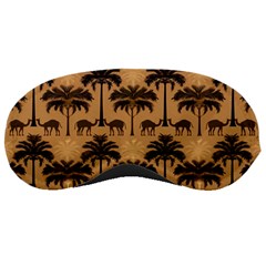 Camel Palm Tree Patern Sleep Mask by Jatiart