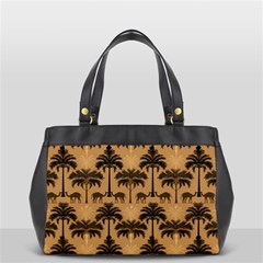 Camel Palm Tree Patern Oversize Office Handbag by Jatiart