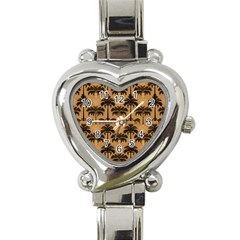 Abstract Design Background Patterns Heart Italian Charm Watch by Jatiart