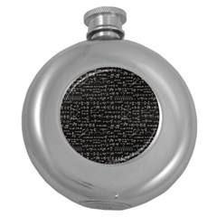 Math Equations Formulas Pattern Round Hip Flask (5 Oz) by Ravend